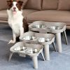 ShopCatDog Elevated Double Pet Bowl Stand — Stainless Steel Inserts, M/L/XL
