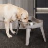 ShopCatDog Elevated Double Pet Bowl Stand — Stainless Steel Inserts, M/L/XL