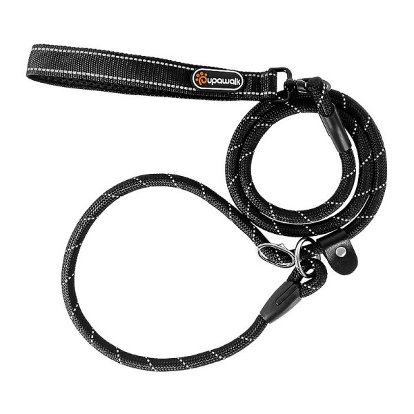 ShopCatDog Reflective Slip Lead Rope 1.5m/2m — P-Loop, Padded Handle