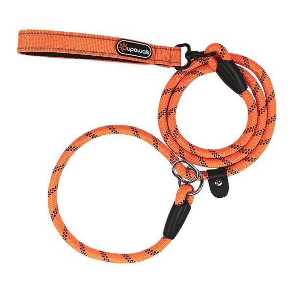 ShopCatDog Reflective Slip Lead Rope 1.5m/2m — P-Loop, Padded Handle