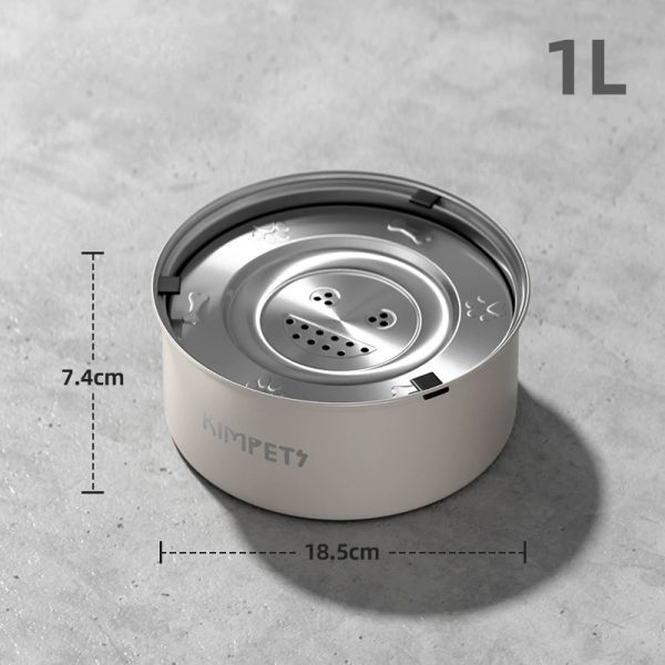 ShopCatDog Anti-Splash Floating Disk Water Bowl — 304 Stainless, S/L