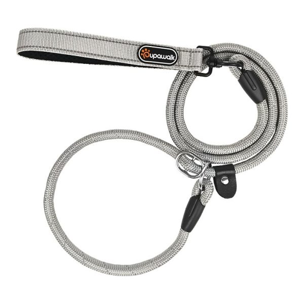 ShopCatDog Reflective Slip Lead Rope 1.5m/2m — P-Loop, Padded Handle